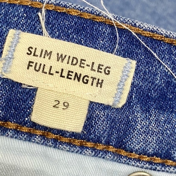 Madewell slim wide leg full length jeans size 29 - Picture 7 of 9